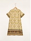 abordables Print Dresses-Geometric Boho Chiffon Mini Dress