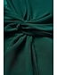 baratos Vestidos Tamanhos Grandes-Chiffon Ruffle V Neck Twisted Maxi Dress