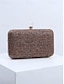 abordables Clutches &amp; Evening Bags-Stylish Pearl Clasp Straw Clutch Purse