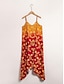 billige Print Dresses-Spaghetti Strap Floral Chiffon Maxi Dress