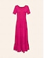 economico Vestiti maxi-Scoop Neck Ruched Tencel Maxi Dress