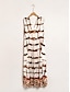 abordables Print Dresses-Leopard Satin Sleeveless Maxi Dress