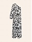 abordables Print Dresses-Satin Floral Puff Sleeve Maxi Dress