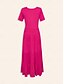 economico Vestiti maxi-Scoop Neck Ruched Tencel Maxi Dress