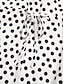 abordables Print Dresses-Polka Dot Raglan Sleeve Cross Front Maxi Dress