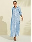 abordables Print Dresses-Sequin Leopard Print Maxi Shirt Dress