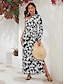 baratos Print Dresses-Brand Design Puff Sleeve Floral Print Maxi Dress