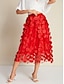 billige Skirts-Elegant Bohemia Flower Midi Skirt