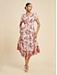 economico Print Dresses-Satin Textured Lace Maxi Dress
