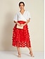abordables Skirts-Elegant Bohemia Flower Skirt Midi