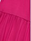 cheap Maxi Dresses-Tencel Hem Ruched Scoop Neck Maxi Dress