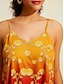 abordables Print Dresses-Spaghetti Strap Chiffon Floral Maxi Dress