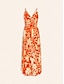 economico Print Dresses-Cotton Floral Cami Midi Dress
