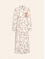 preiswerte Print Dresses-Sequin Pocket Roll Up Sleeve Maxi Shirt Dress