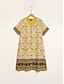 preiswerte Print Dresses-Geometric Boho Chiffon V Neck Mini Dress