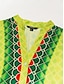 preiswerte Print Dresses-Geometric Satin Y Neck Maxi Dress