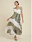 preiswerte Print Dresses-Printed Tie dye Maxi Dress