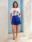 abordables Marcos Digitales para Fotos-Cotton Portrait Short Sleeve Shirt