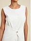 abordables Print Dresses-Reversible Cotton Linen Sleeveless Maxi Dress