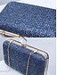 baratos Clutches &amp; Evening Bags-Stylish Pearl Clasp Straw Clutch