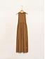 cheap Maxi Dresses-Rayon Lace Solid Sleeveless Maxi Dress