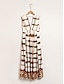 cheap Print Dresses-Satin Leopard Print Cross Front Sleeveless Maxi Dress