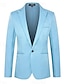 abordables Men&#039;s Christmas Outerwear-Homme veste Standard Polyester Pour des hommes Costume Bleu / Vin / Gris - Revers en Pointe