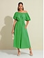 cheap Casual Dresses-Cotton A Line Ruched Belted One Shoulder Maxi Dress