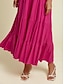 baratos Vestidos Tamanhos Grandes-Ruched Scoop Neck Maxi Dress