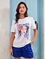 billige Digitale billedrammer-Cotton Portrait Sleeve Shirt