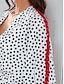 baratos Print Dresses-Cross Front Polka Dot Raglan Sleeve Maxi Dress