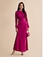 cheap Two Piece Sets-Satin Wedding Guest Magyar Sleeve Shirt &amp; Satin Mid Waist Maxi Skirt Two Piece Set