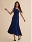 baratos Vestidos de Renda-Sequin Ruffle Sleeveless Maxi Dress