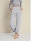 cheap Two Piece Sets-Satin Turndown Long Sleeve Shirt&amp;Satin Elegant Full Length Pants Two Piece Set