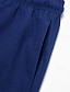 billige Linen Bottoms-Herre Militærbukser Bukser Sommerbukser Strandbukser Snorer Elastisk midje Multi lomme عادي Komfort Pustende utendørs Daglig Ut på byen Mote Fritid Svart Hvit