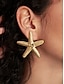 cheap Earrings-Stainless Steel Starfish Earrings