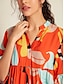 billige Print Dresses-Boho Satin Floral Half Sleeve Maxi Dress