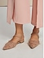 billige Flate sko til damer-Fringed Detail Slingback Flats