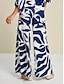 cheap Two Piece Sets-Abstract Casual Puff Sleeve Elegant Bateau Two Piece Set