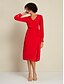 preiswerte Casual Kleider-Plain Chiffon Tie Front Knot Long Sleeve Dress Set