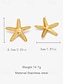 abordables Pendientes-Trendy Stainless Steel Starfish Earrings