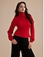 abordables Sweaters &amp; Cardigans-elegante suéter de cuello alto tejido de ochos
