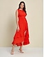 abordables Vestidos de Nochevieja-Chiffon Ruffle Hem Maxi Dress