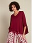 baratos Blouses-Flare Sleeve Ruffle Blouse