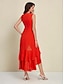 abordables Robes Soirée-Chiffon Ruffle Hem Sleeveless Maxi Dress