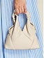 abordables Clutches &amp; Evening Bags-Soft Leather Elegant Top Handle Handbag