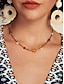 abordables Colliers Tendance-Agate Beaded Gemstone Necklace