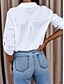 cheap Tops &amp; Blouses-Women&#039;s Casual Long-Sleeved Solid Color Streetwear Shirt