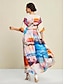 abordables Robes Maxi-Graphic Marine Life Knit Maxi Dress