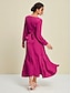 abordables Robes Soirée-Silky Tie Back Long Sleeve Maxi Dress